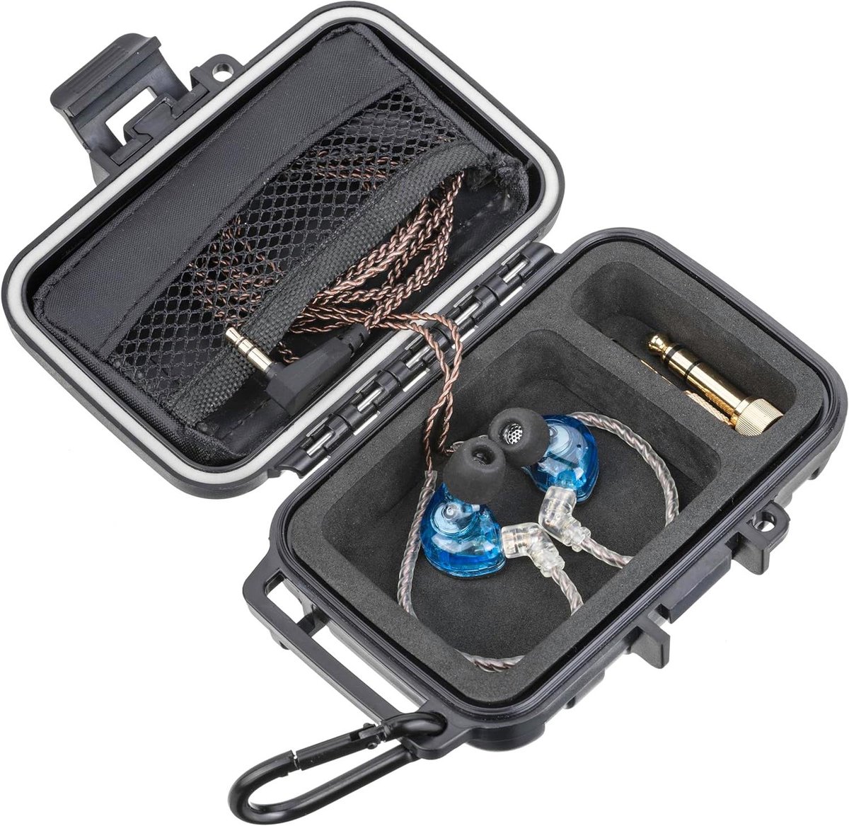 In Ear Monitor Hoes - Oordopjes Case - Muziek Optredens - Waterbestendige Bescherming - Lichtgewicht 144g - Zwart