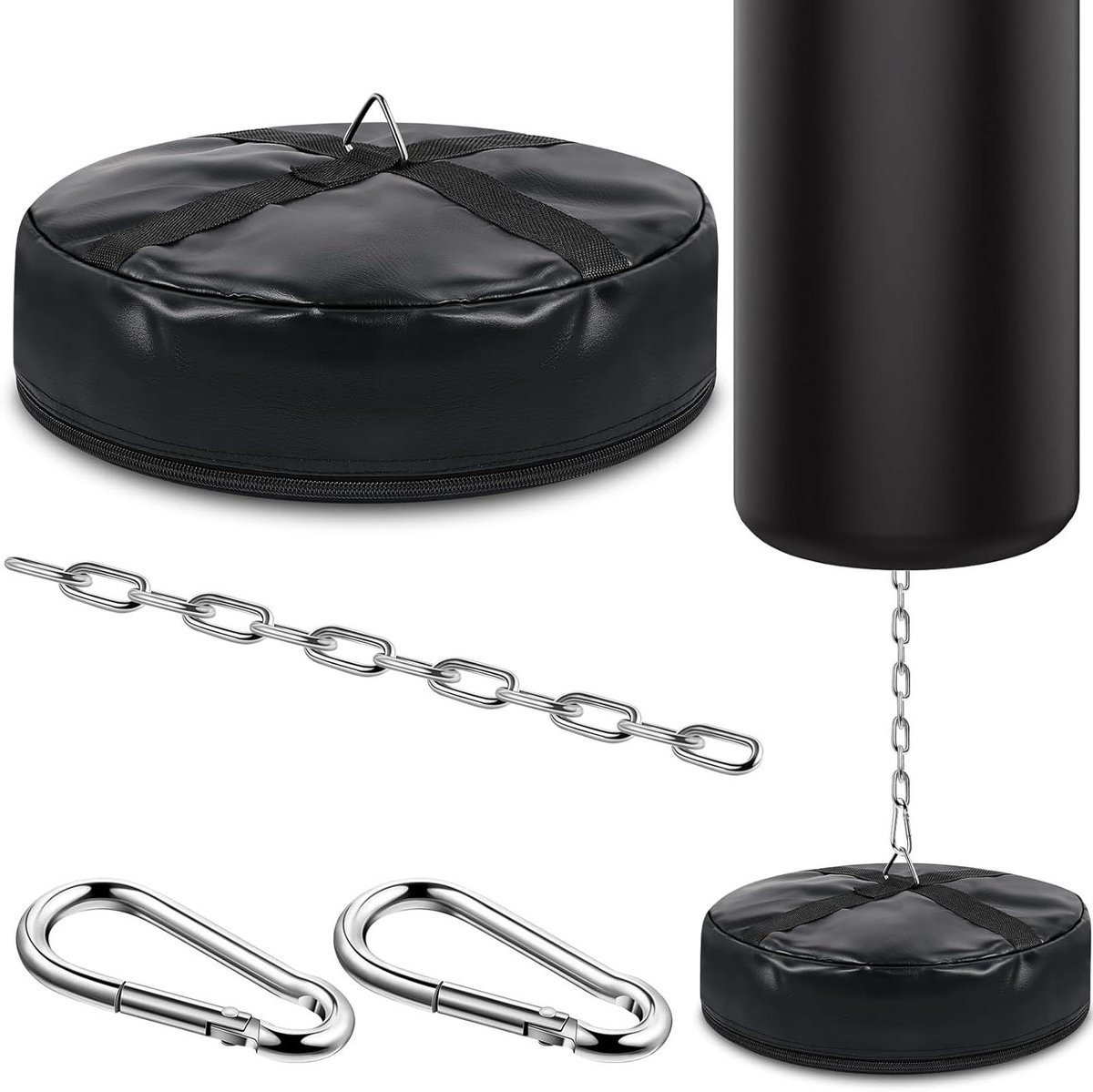 Dubbelzijdig zakanker - Bokszak anker - Core training - Zonder boren installatie - 22.81 x 14.6 x 9.7 cm - Zwart