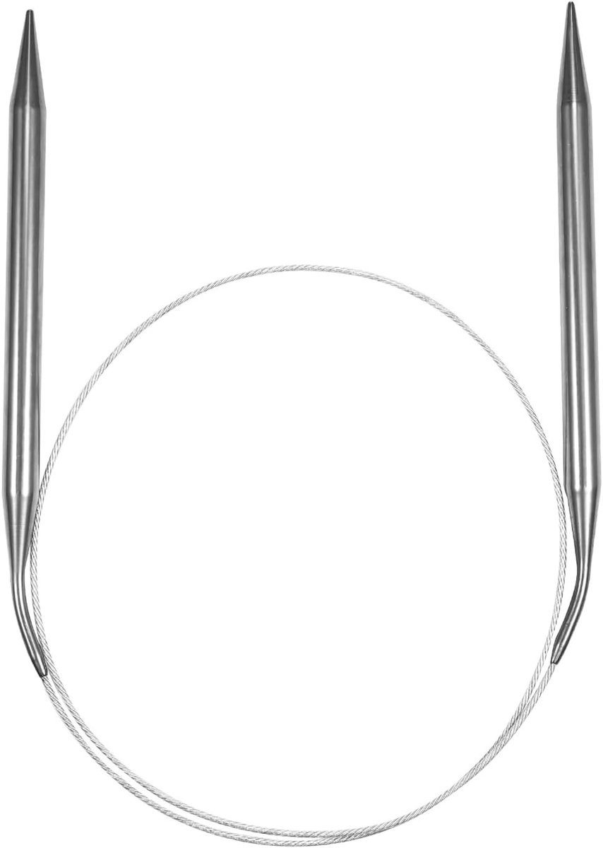 Interchangeable 8mm Ronde Breinaalden van Roestvrij Staal, Perfect voor Breien en Haken, 80cm Lengte voor Weefliefhebbers