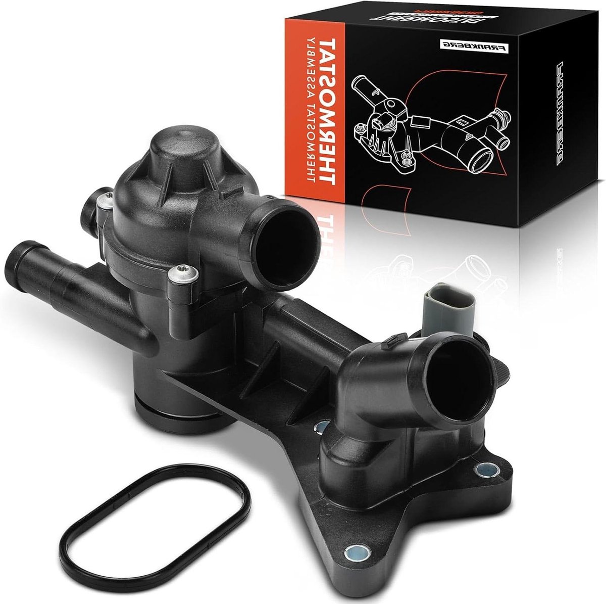 Koelmiddelregelaar Thermostaat - Koelvloeistofregelaar Motor - Motorkoeling Verbeteren - Directe Vervanging - 26 x 14.5 x 14 cm - Zwart