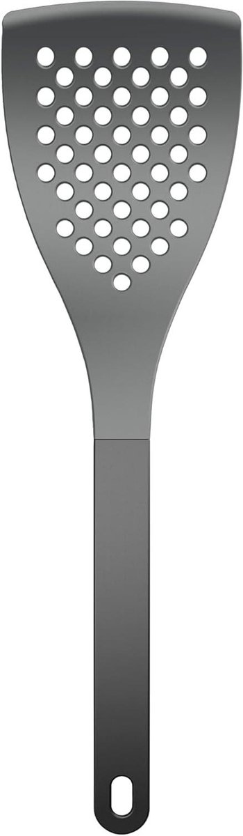 Spatel - Keukengereedschap Palet - Voedsel Hanteren - Geperforeerd Blad - 31 cm - Zwart