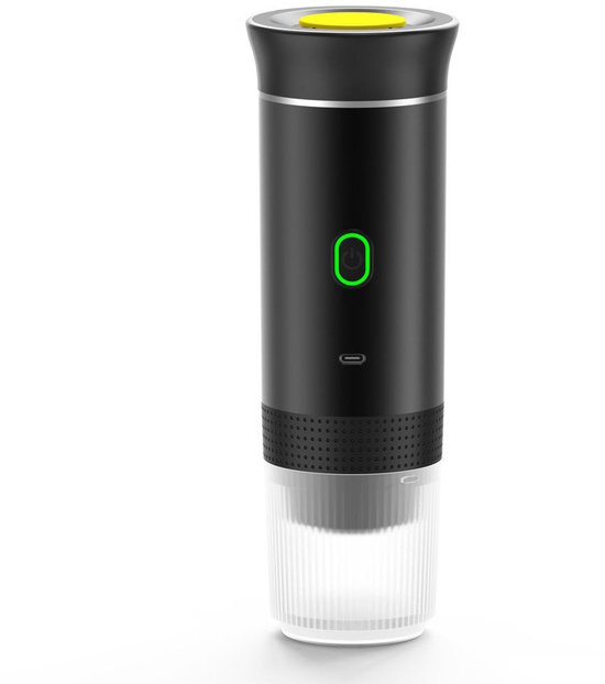 1stuk - Draagbaar koffiezetapparaat - 3-in-1 elektrisch koffiezetapparaat - Mini koffiemachine - geschikt voor koffiecapsules en gemalen koffie - ondersteunt koud zetten en verwarmen - koffieliefhebbers - zwart