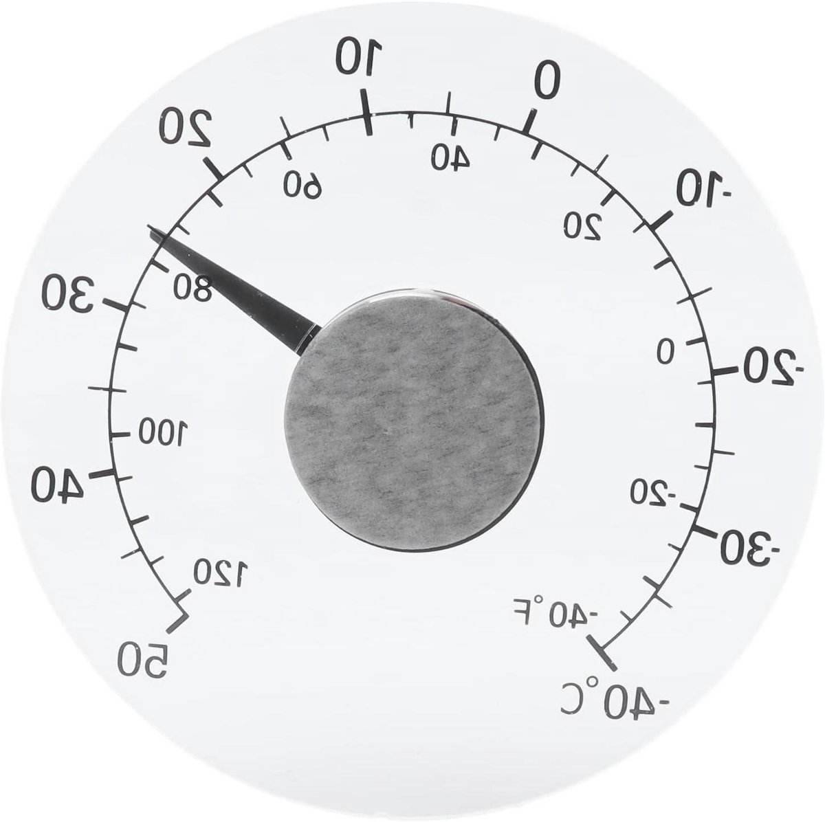 Buitenthermometer - Raamthermometer Deurthermometer - Temperatuur Controleren - Zelfklevend Transparant - 11 cm Diameter - Transparant