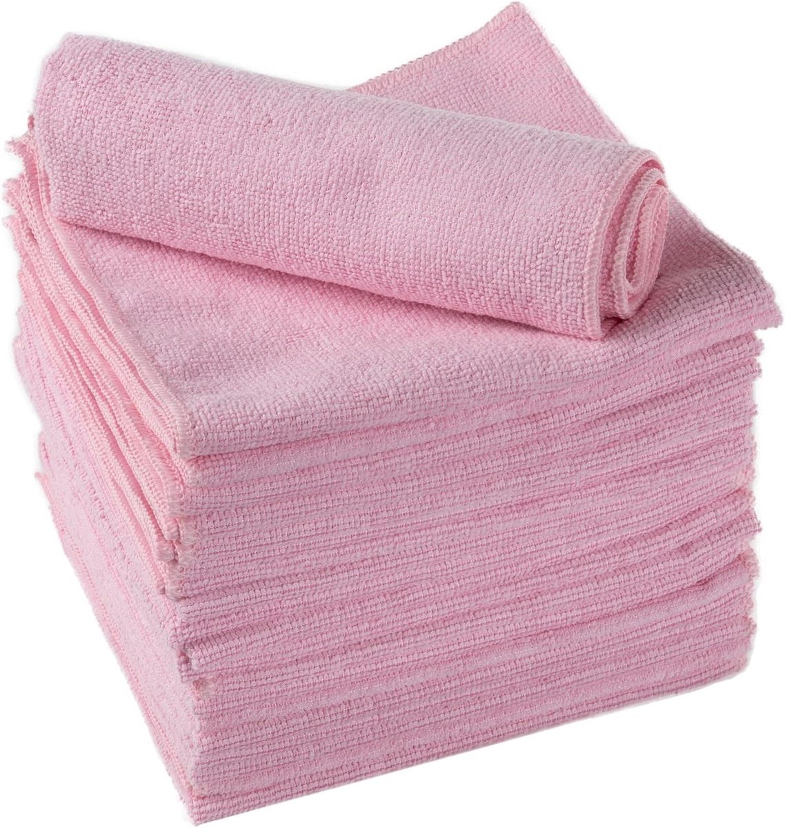 Microvezeldoeken - Poetsdoeken - Huishouden en auto - Extra zacht - 40 x 40 cm - Rood
