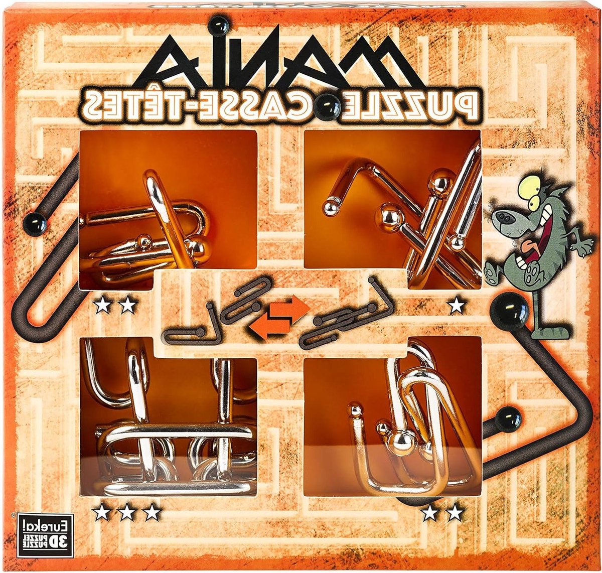 3D Puzzel - Puzzel Mania - Ontspanning Thuis - Verschillende Moeilijkheidsgraden - 16 x 2.5 x 15 cm - Oranje