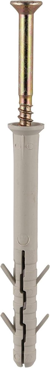 Bevestigingsframe Nylon - Frame Nylon Bevestiging - Houten Constructies Bevestigen - Anti-rotatie Lugs - 10 x 140 mm - Grijs