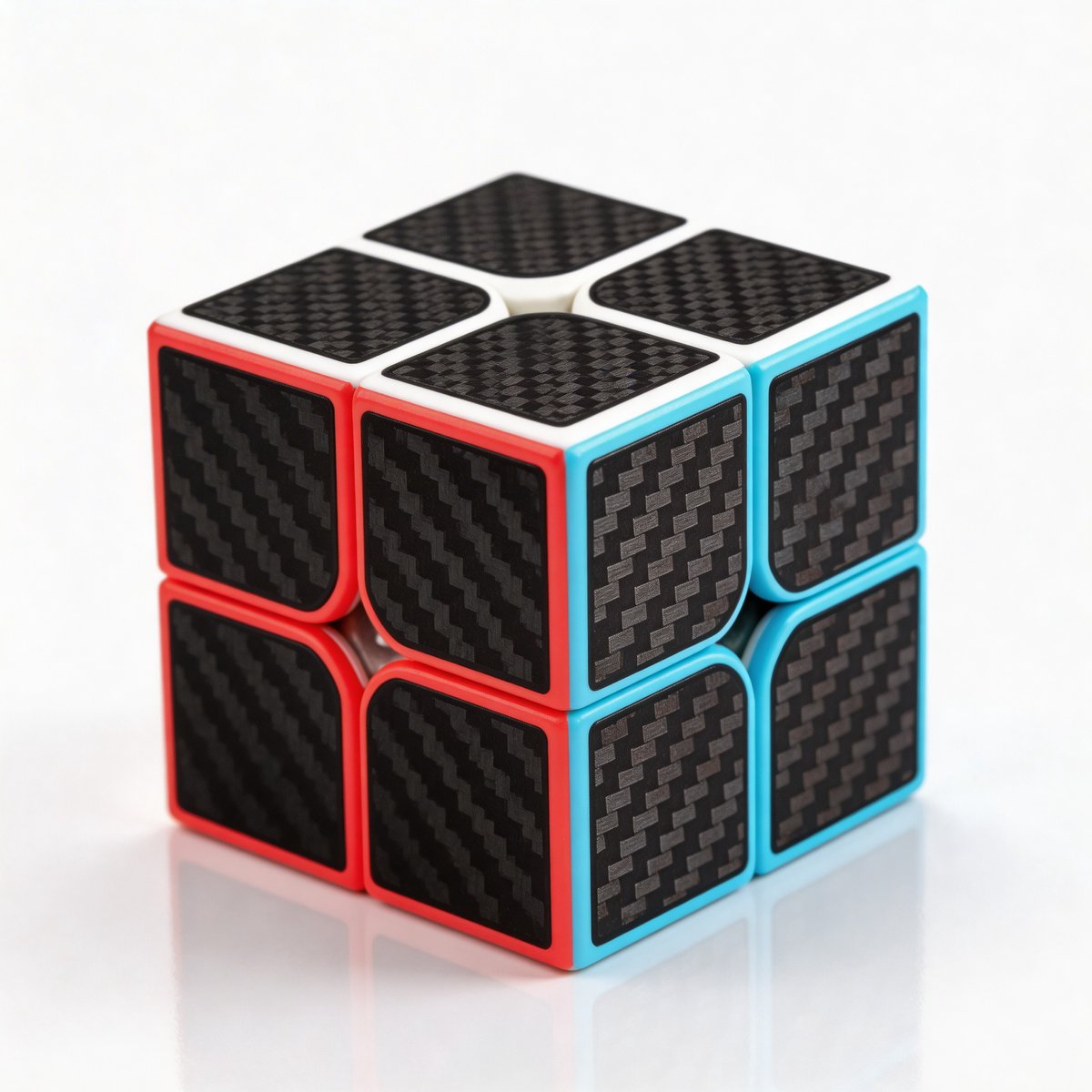 Speed cube 2x2 Carbon – Speedcube | Snel, Soepel & Duurzaam – Klassieke Puzzelkubus voor Jong & Oud - Rubiks Cube - Rubiks Kubus