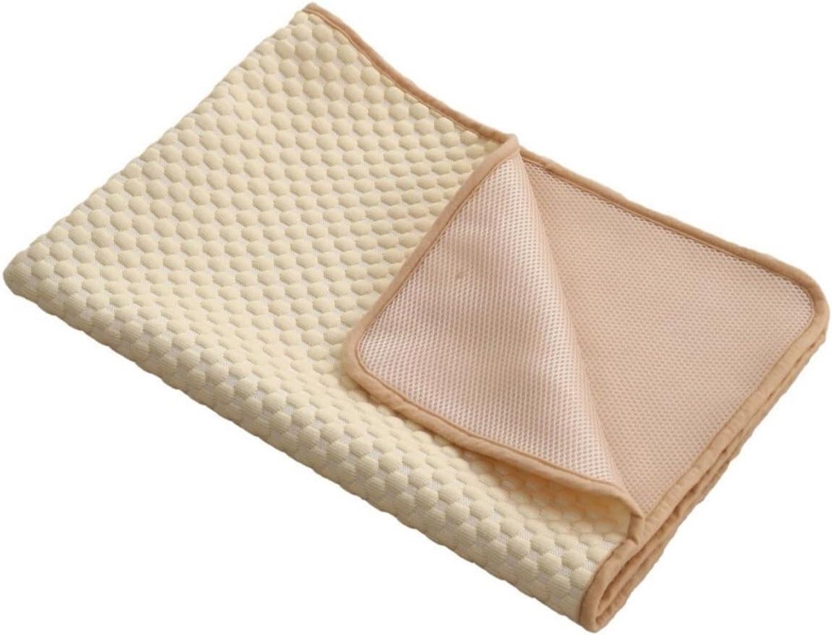 Koelmat Huisdieren - Hondenmat Kattenmat - Koel Houden Zomer - Zelfkoelend Ademend Design - 100 x 150 cm - Geel