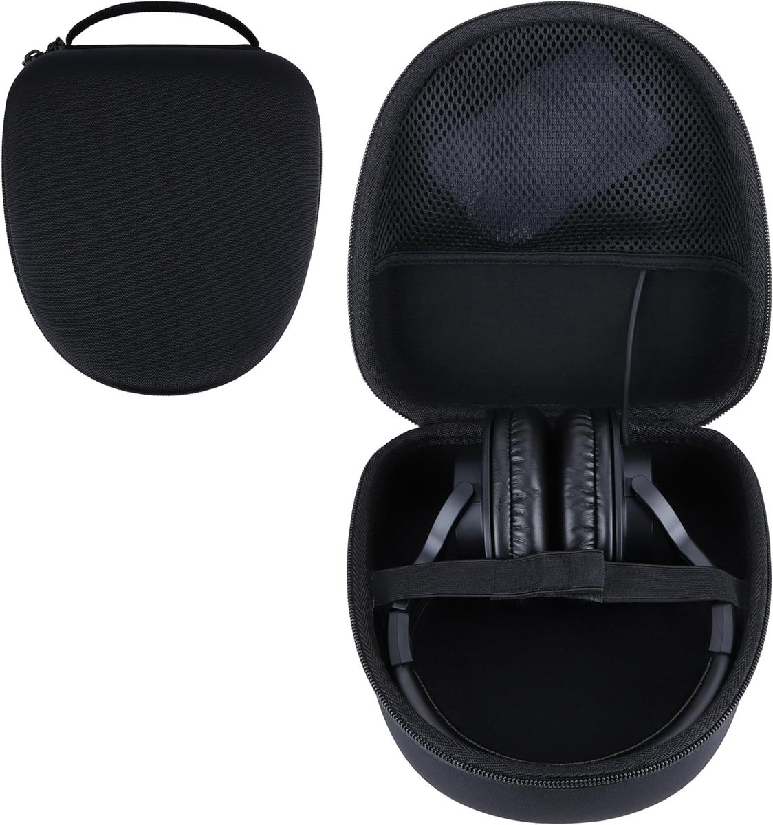 Duurzame hard case voor professionele monitor hoofdtelefoons, geschikt voor ATH-M50X, M40X, M20X, M30X en M70X (Zwart)