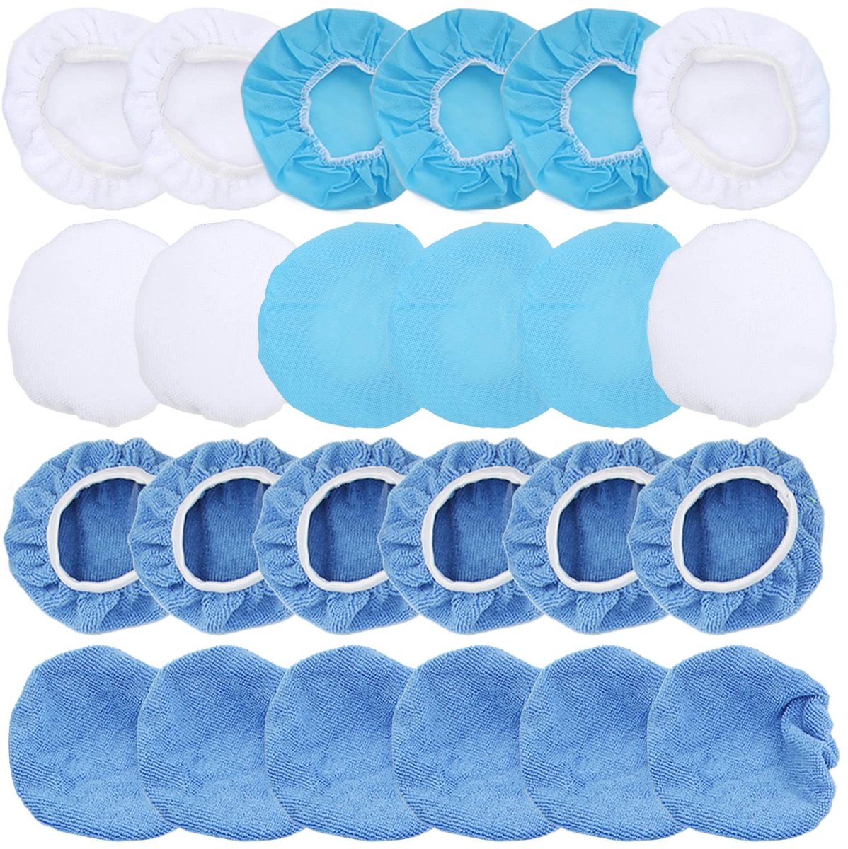 Elzusha - Polijsten Pad Cover - Microfiber Polijstpads - Duurzaam en Herbruikbaar - 6 inch - Voor Auto's en Motorfietsen - 24 Packs