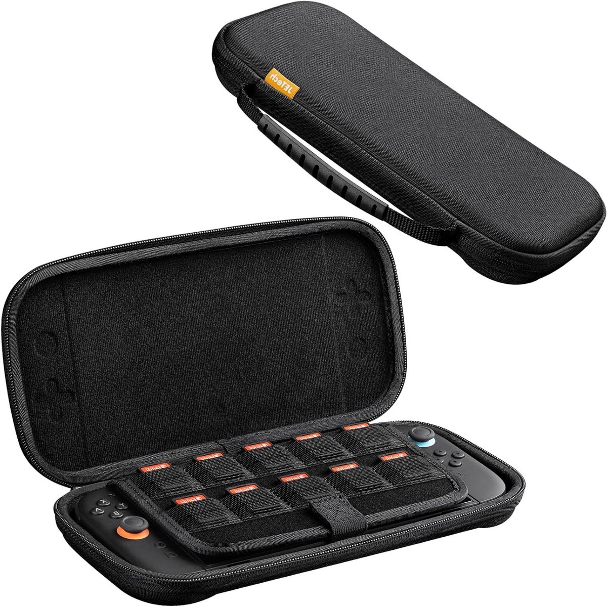Slimme Draagtas voor Nintendo Switch 2 (2025) - Hard Shell Reiszak met 10 Game Card Slots, Lichtgewicht en Krasbestendig Bescherming voor Gaming Accessoires