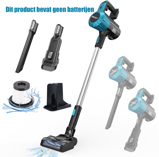 140W snoerloze, krachtige, zakloze staande stofzuiger voor tapijt en vloer, AirSpeed ​​ultralichte stofzuiger, Het product bevat geen batterijen