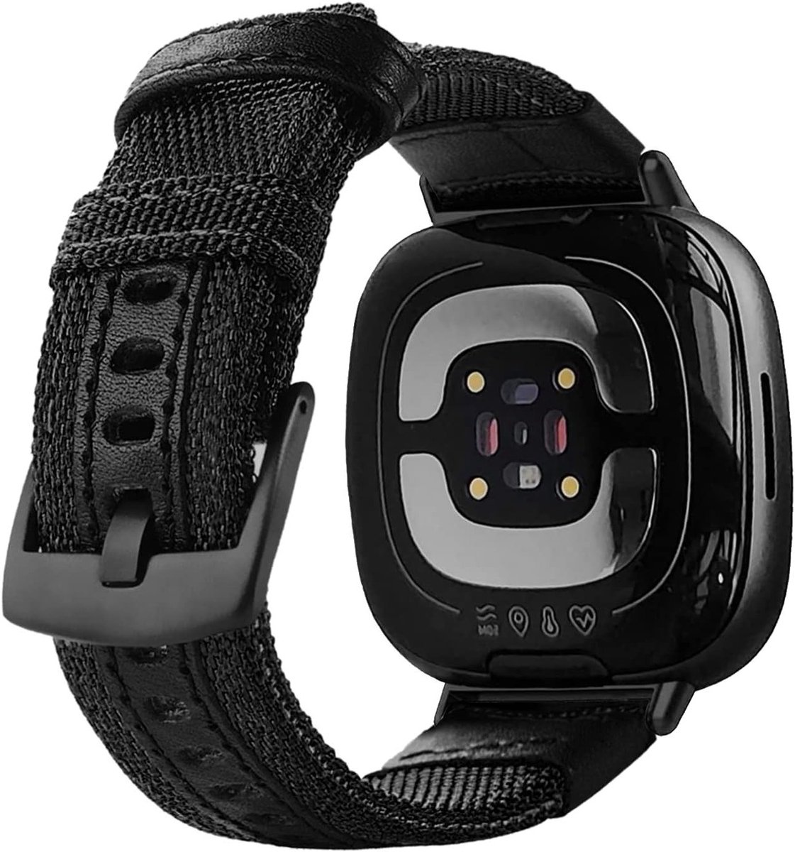 Nylon Horlogeband voor Fitbit Versa 4 en Sense 2, Ademend en Duurzaam Design, Geschikt voor Versa 3 en Sense, Comfortabele Fit voor Mannen