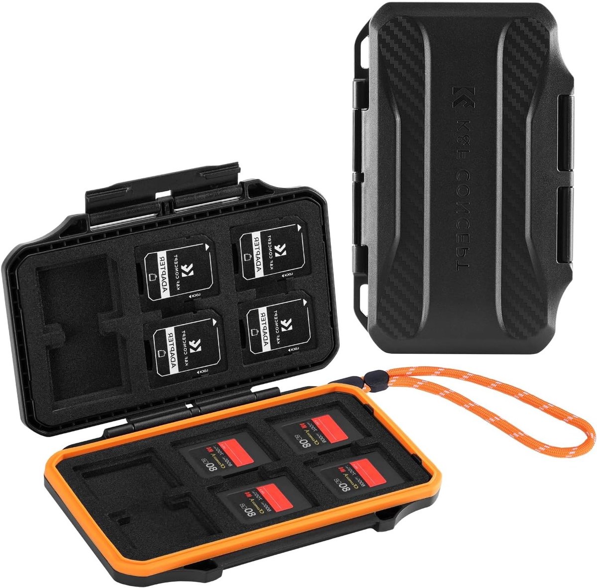 24 Slots Geheugenkaart Houder voor 12 SD SDXC SDHC en 12 CFexpress Type A, Waterdichte en Schokbestendige Kaartbox voor Fotografie en Videografie