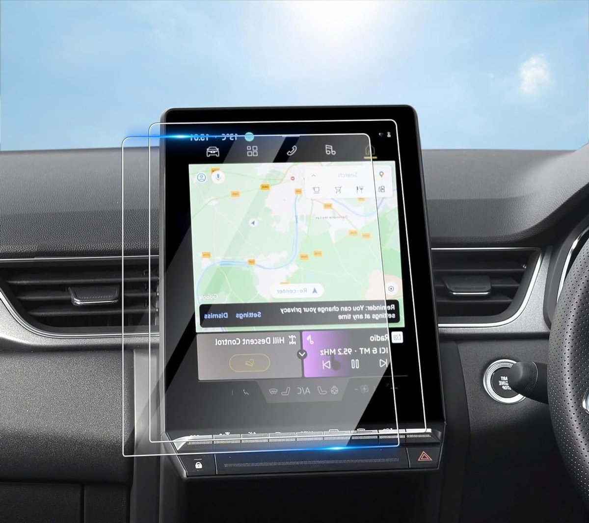 Screen Protector voor Renault Captur 2 2025 - 10.4 Inch GPS Accessoire met PET Nanofilm, Krassenbestendig en Vingerafdrukwerend, 4H Hardheid en Duurzaamheid