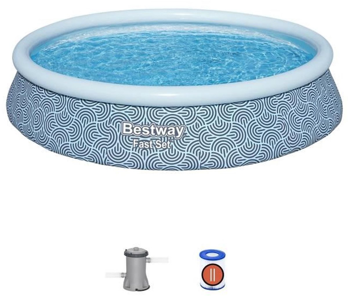 Bestway Inflatable pool with pump - Ø 396 x 84 cm