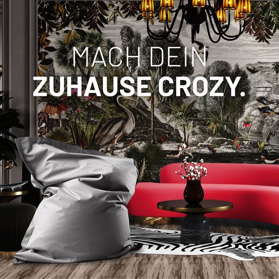 Lumaland - Grote luxe XXL zitzak - 380 liter vulling - 140 x 180 cm - geschikt voor Indoor & Outdoor - verkrijgbaar in verschillende kleuren - Grijs