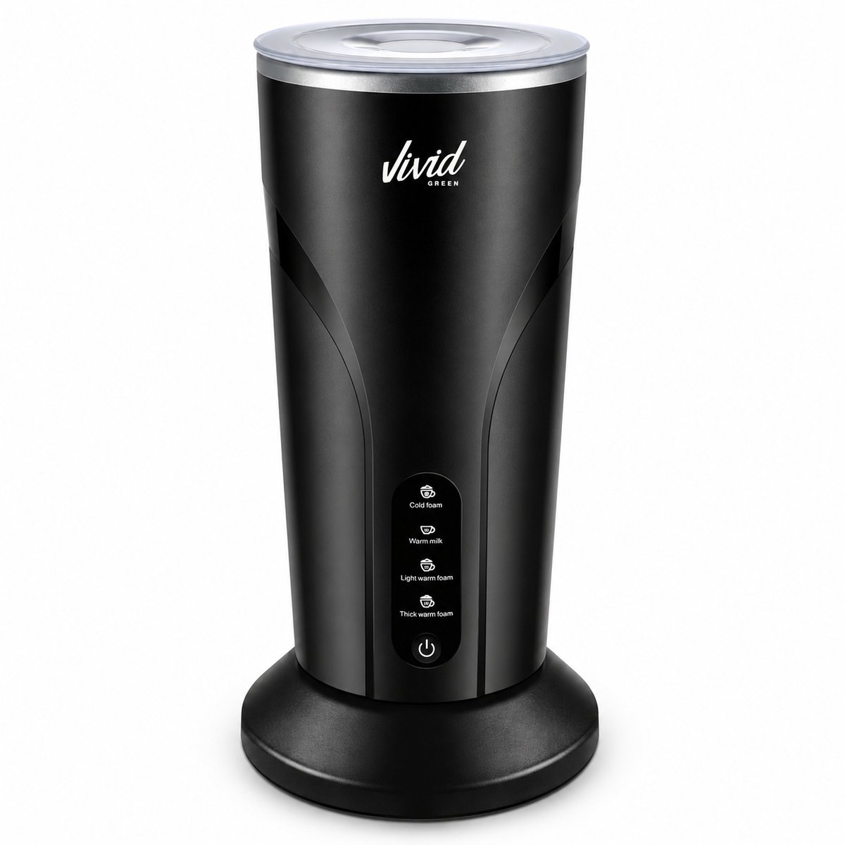 Vivid Green Melkopschuimer - PFAS-vrij - 4-in-1 Melkschuimer - Elektrische Melkklopper - Zwart