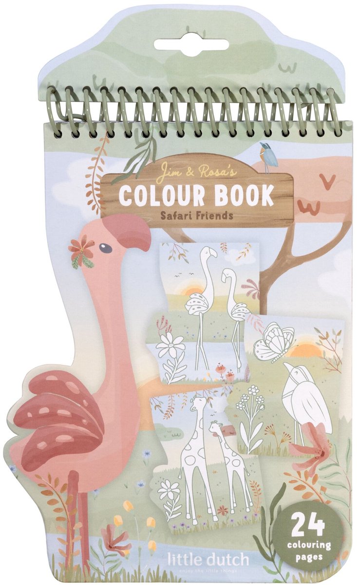 Little Dutch Flamingo kleurboekje - Safari - cadeautip vakantie boek - creatief speelgoed