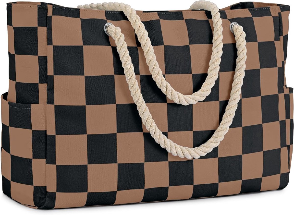 Ruime Dames Strandtas met Rits, Waterdichte Shopper en Sauna Bag voor Familiegebruik, Ideaal voor Zwemmen en Dagjes Uit