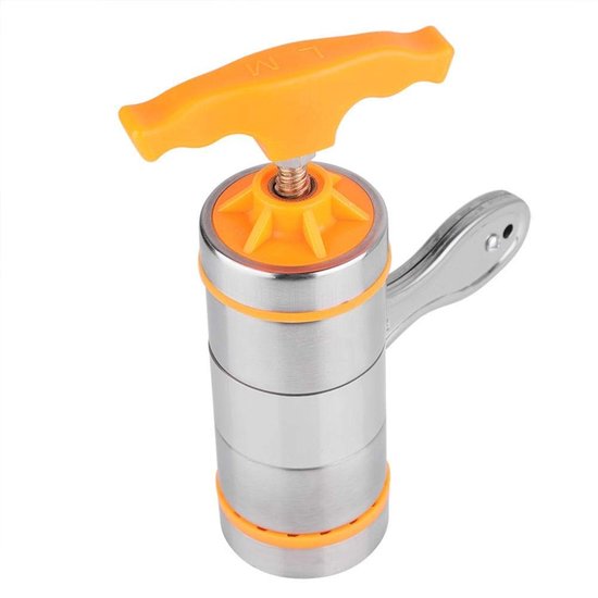 Livia home - Noedelmachine - Handmatige Noedelmaker - Gezond en Duurzaam - Zilver - 7 Vervangbare Vormkoppen - Voor Thuisgebruik - Geschikt voor Famil van Livia Home — afbeelding 5