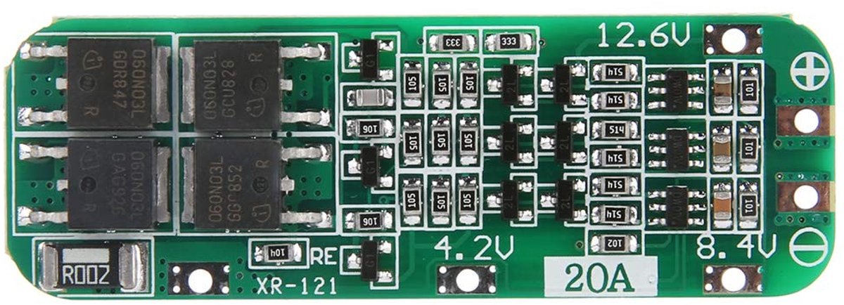 Jhubersproducts - Lithium Battery Protection Board - 3S 12.6V - Multi-protectie - Groen - Veilig opladen - Geschikt voor auto