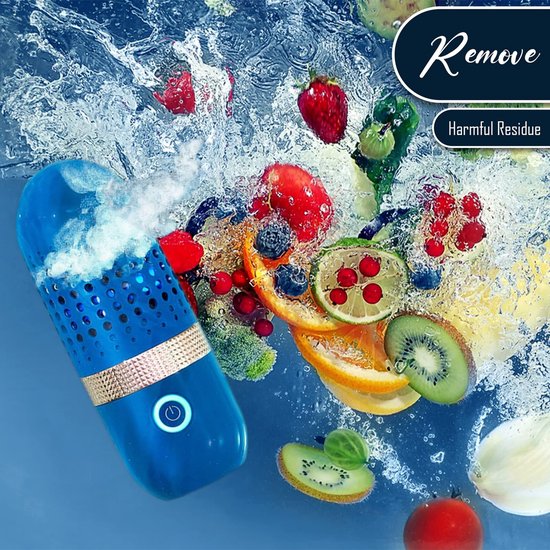 Jhubersproducts - Fruit- en groentewasmachine - Draagbaar - USB-oplaadbaar - Verwijdert pesticiden - Handig voor fruit en groenten - Voor een gezonder van Merkloos — afbeelding 2