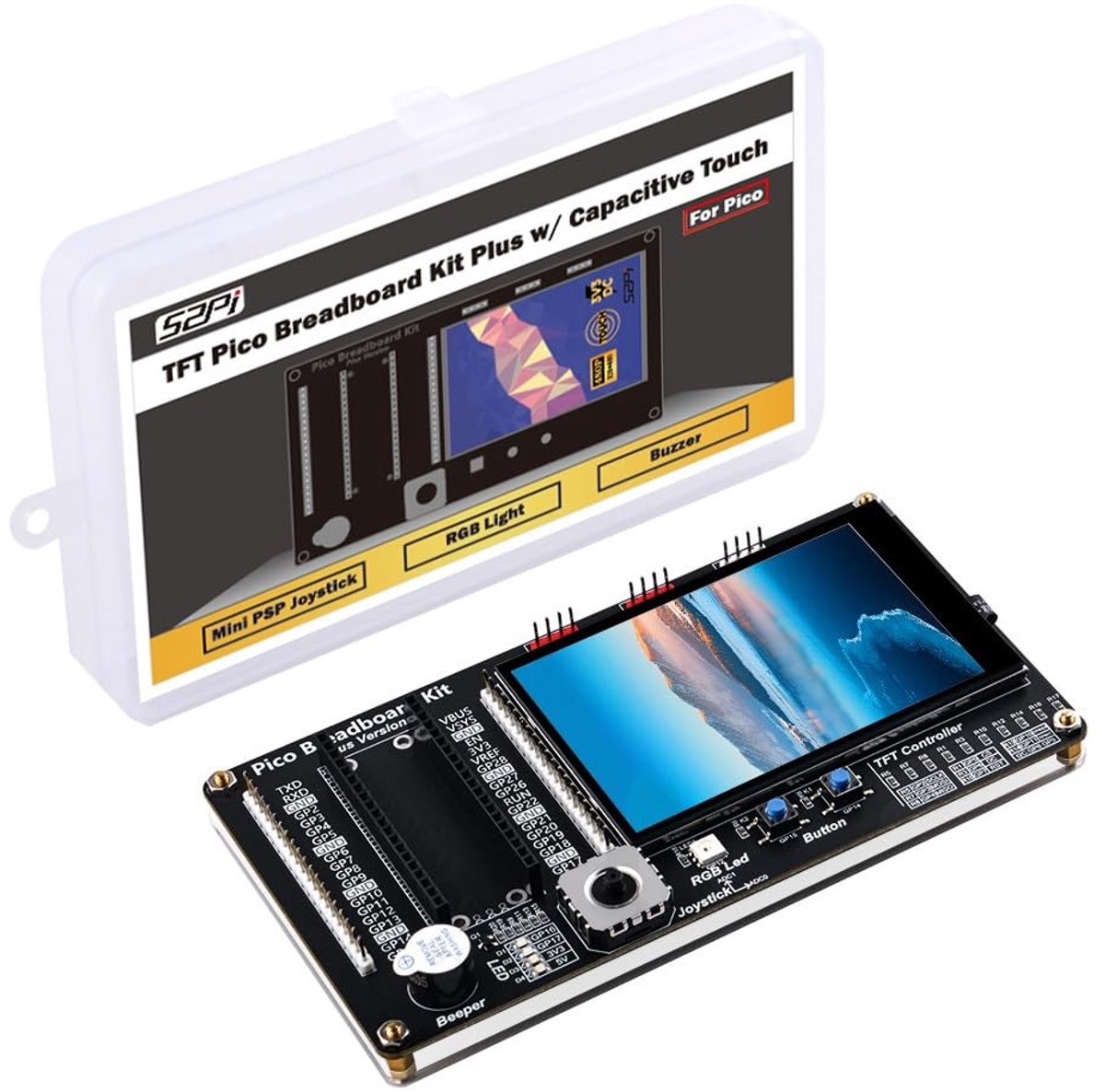 Dailygoods - Raspberry Pi Pico Breadboard Kit - 3,5 Inch Touchscreen - Interactieve projecten - Compact en veelzijdig - Elektronica kit - Geschikt voo