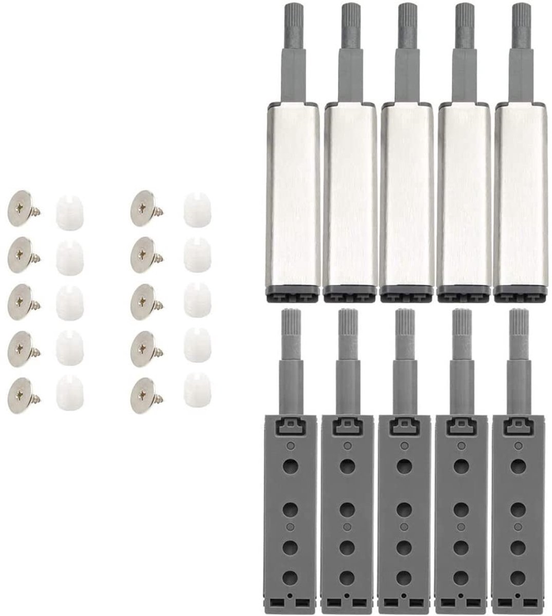 Dailygoods - Roestvrijstalen Meubel Deur Demper - Geluidsreductie - Voor Kastdeuren - Magnetische Sluiting - Duurzaam - 10 Stuks - Ideaal voor Huisgeb
