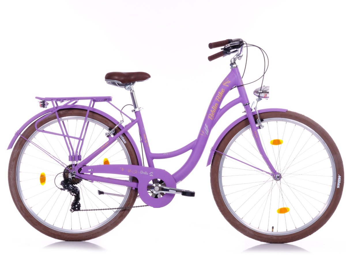 Berlin Bike Bella 2 28 Zoll 44 cm Dames 7-Gang V-Brakes paars