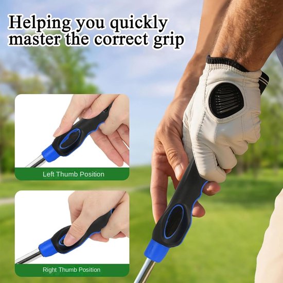 Golf Grip Trainer - Swing Corrector - Golfswing Verbeteren - Antislip Ontwerp - 15.6 cm - Blauw van GOLF — afbeelding 3