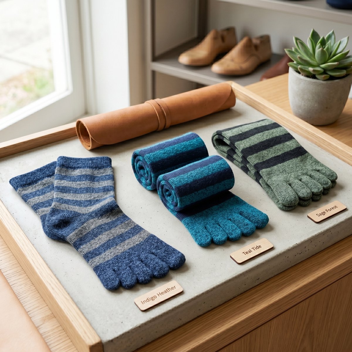 Heren teensokken - Teen sokken - 3 paar - toesocks - blauw - grijs - zwart - gestreept - 40 - 46 - cadeau - voor haar - sport - yoga - fitness - pilates - runner teen sokken - teenslipper sokken