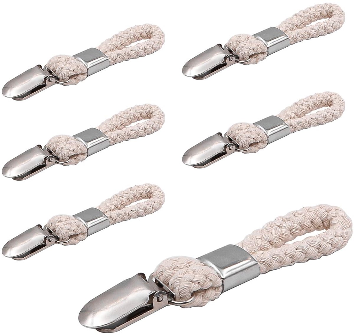 Smoakez - Handdoekclips - Geweven Katoenen Handdoekclips - Bescherming tegen schade - 6 stuks - Theedoekclips voor Keuken en Badkamer - Ideaal voor...