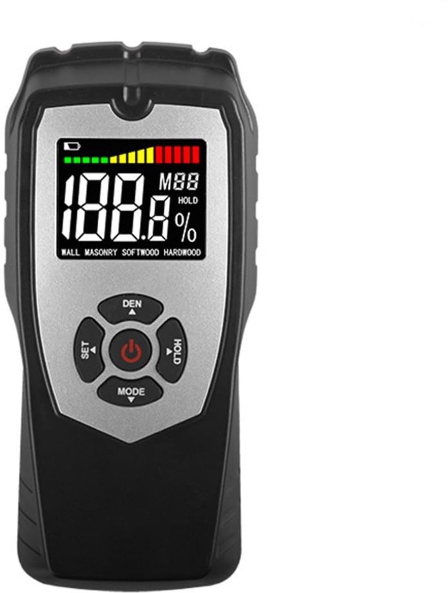 Smoakez - Digitale Vochtmeter - Vochtmeting voor Hout - Nauwkeurige LCD Scherm - Compact formaat - Bouwmaterialen - Geschikt voor Professioneel geb...