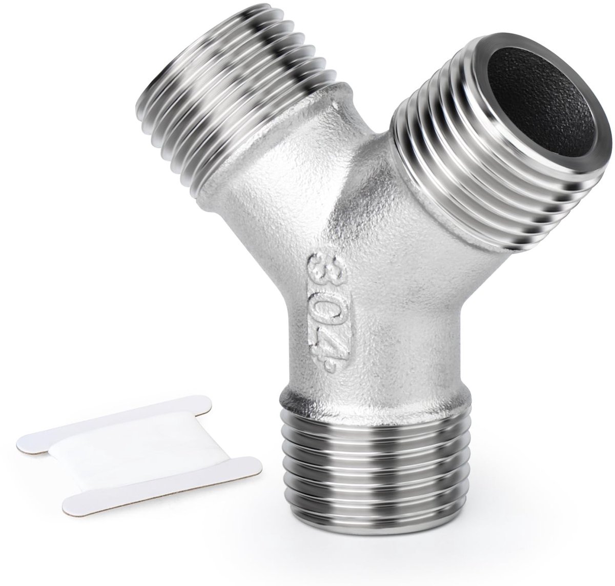 Livia home - Roestvrij staal 304 - 3/4" Male - Betrouwbare 3-weg Y-vorm - Hulpstuk voor Water/Olie/Gas - Duurzaam en robuust - Geschikt voor compl...