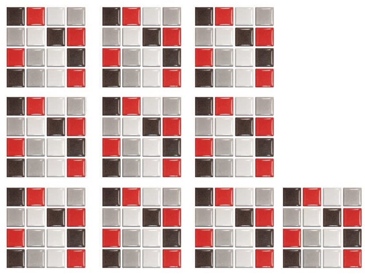 Pack van 20 Zelfklevende Mosaïek Tegelstickers - 20x20 cm, Kleur 15# voor Keuken en Badkamer