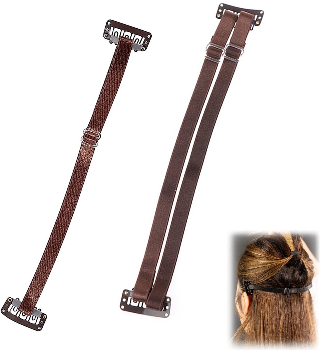 Dailygoods - Faceliftingbanden - Rimpelverwijdering - Comfortabel en duurzaam - Bruin - Huidvriendelijk - Geschikt voor gezicht en hals - Bruin