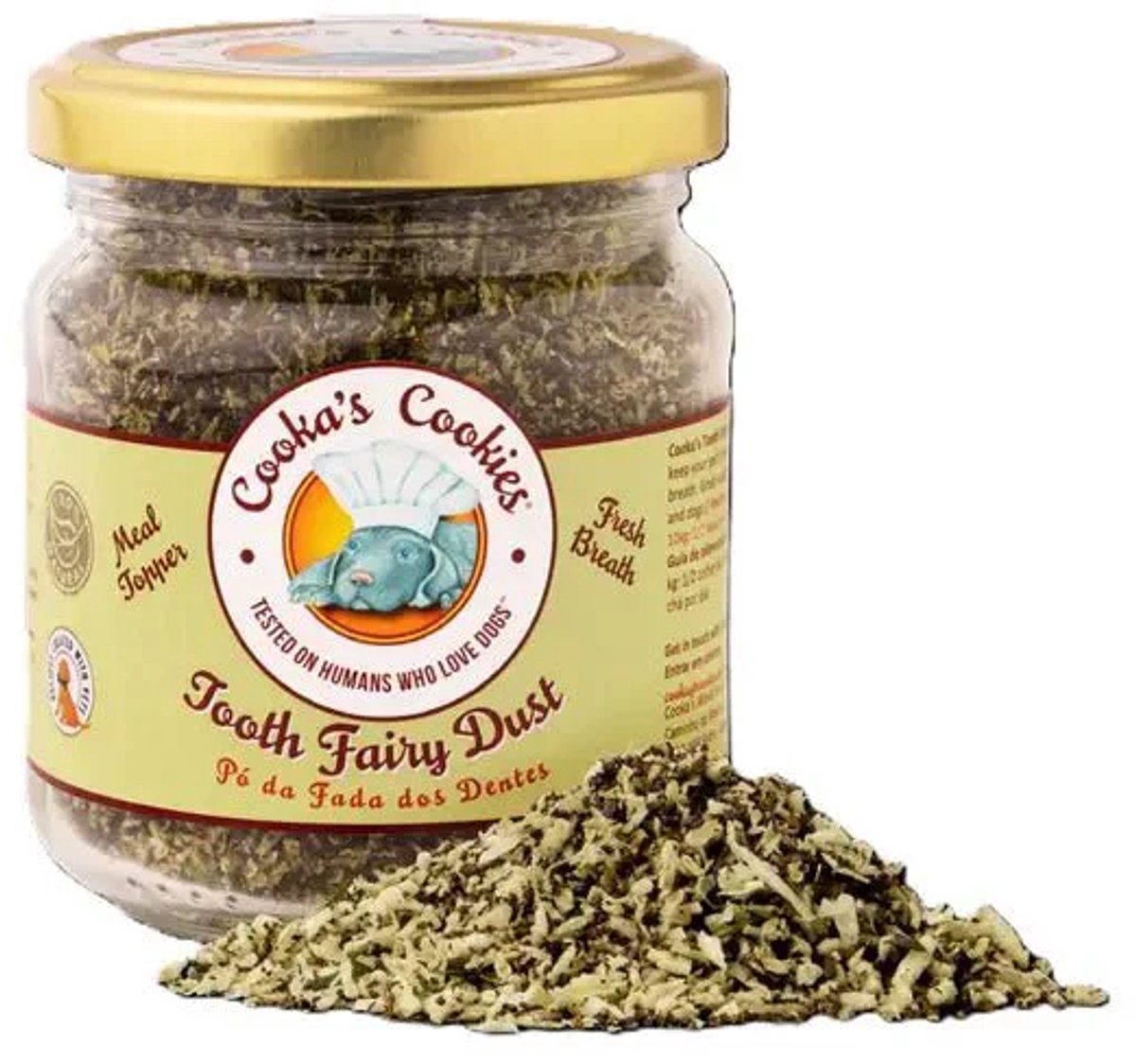 Cooka's Cookies Tooth Fairy Dust - maaltijdtopper voor een frisse adem voor honden - gebitsverzorging honden
