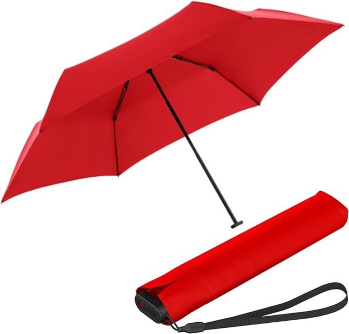 Zakparaplu - 90 cm - 6 Ribs - Mini Paraplu - Reisparaplu Klein - Compacte Paraplu - Opvouwbaar - Windbestendig - Lichtgewicht - UV-Bescherming - Rood - van Imperatoris