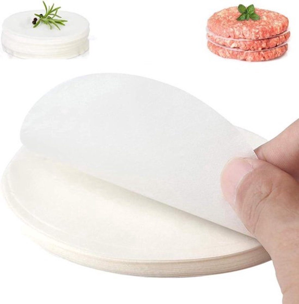 Ronde 12 cm Non-Stick Bakpapier voor Burgerpers en Patty Makers - 500 Stuks