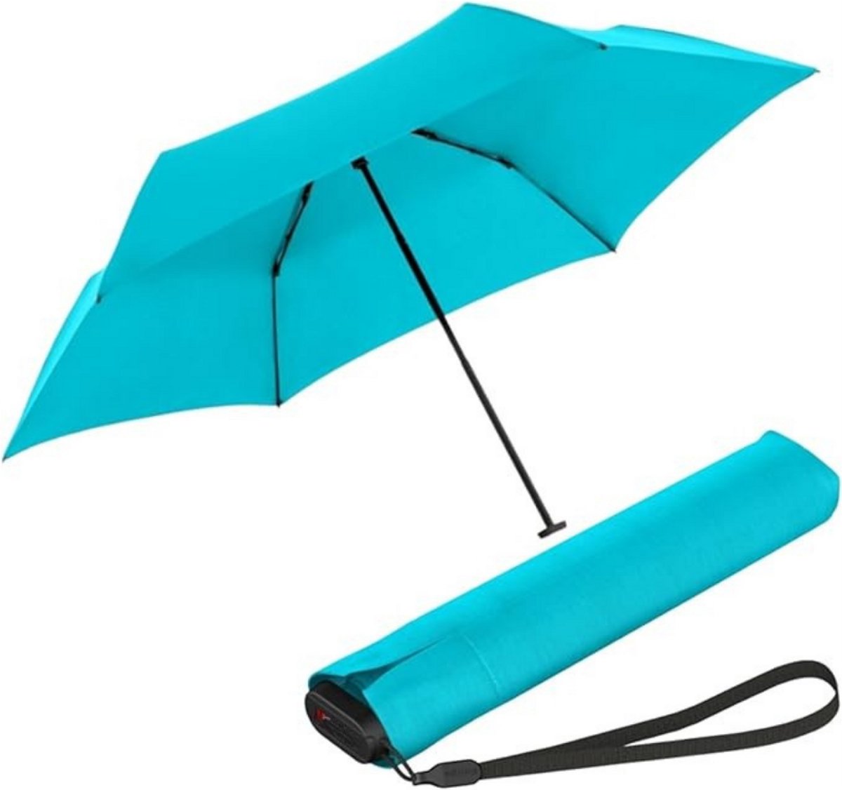 Zakparaplu - 90 cm - 6 Ribs - Mini Paraplu - Reisparaplu Klein - Compacte Paraplu - Opvouwbaar - Windbestendig - Lichtgewicht - UV-Bescherming - Aqua - van Imperatoris