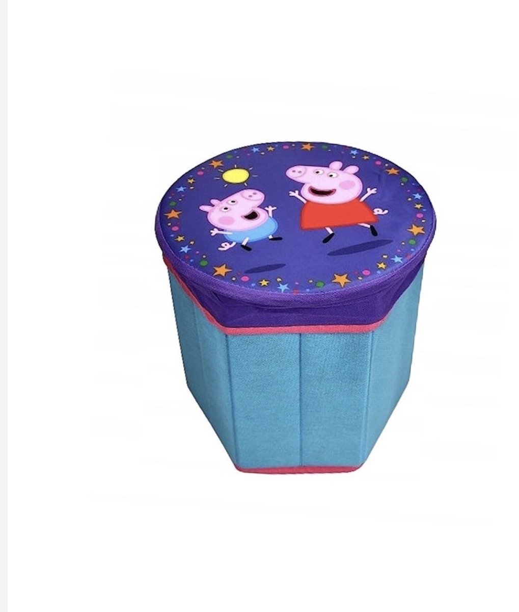 Peppa Pig Opbergpoef - Poef - Opberg - 28x28cm - Opvouwbaar