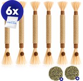 Matatabi Stokjes voor Katten - 6 Stuks + 2 stuks Catnip kattenkruiden - 100% Natuurlijk - Eetbaar Kattenspeelgoed - silvervine dental sticks kat - Effect voor Kat & Inclusief opberg zakje