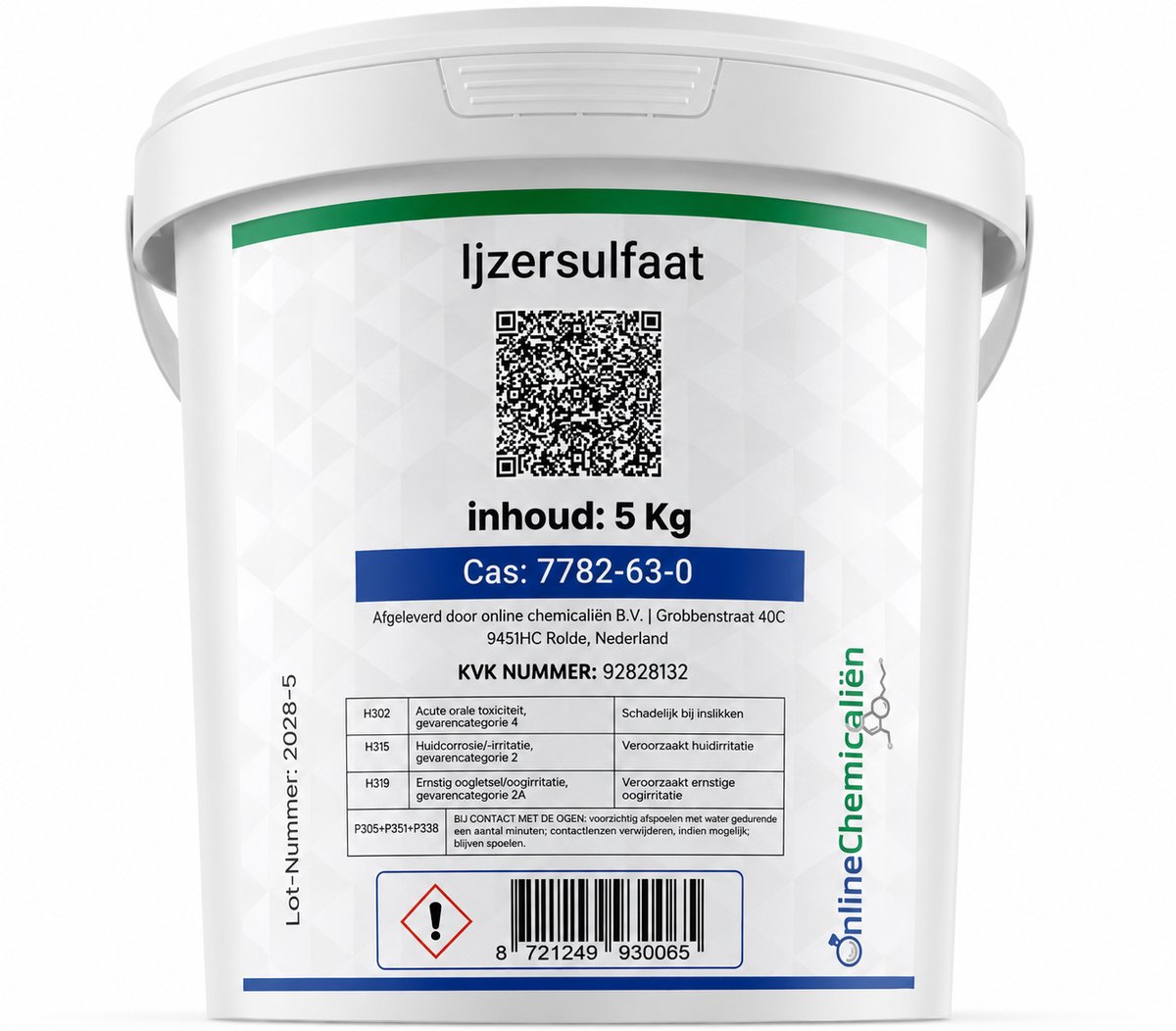 Online chemicalien – IJzersulfaat – 5 kg – Anti Mos – Meststof – Mosvrij Gazon – 250m2