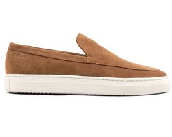 Hinson malton plain loafers heren tan suède