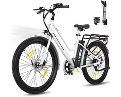Elektrische Fiets Colorway BK8SL - Trendy 27.5 Inch City Commuter EBike met Afneembare 36V 12Ah Lithium Batterij - Mountain E-Bike met 250W Motor - Damesfiets - IP54 Waterdicht