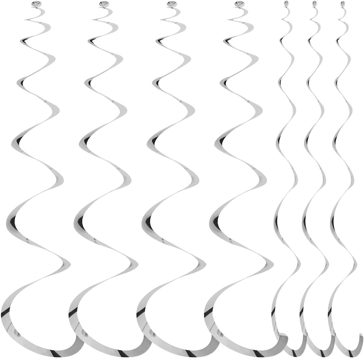 Dailygoods - Vogelverjager - Reflecterende Spiraalvormige Afschrikmiddel - Zilver - Duivenafstotend Windspel - Geschikt voor Tuin en Balkon - 7-delig