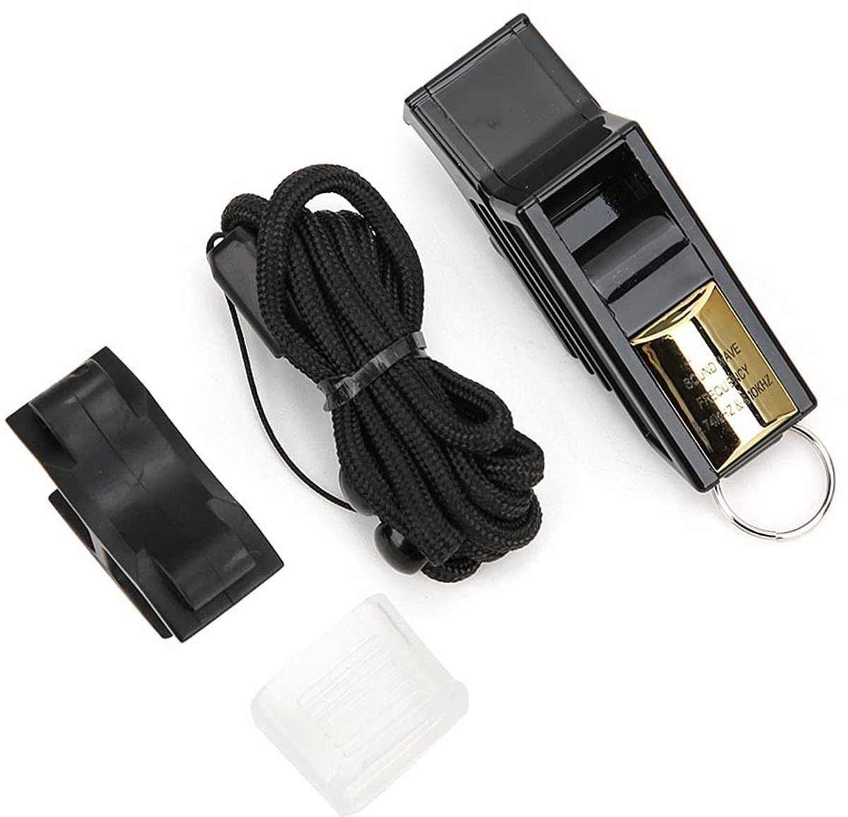 Dailygoods - Fluit voor Scheidsrechters - Sportfluit - Duurzaam en Lichtgewicht - Zwart/Goud - Voor Voetbal en Basketbal - Ideaal voor Sporttraining