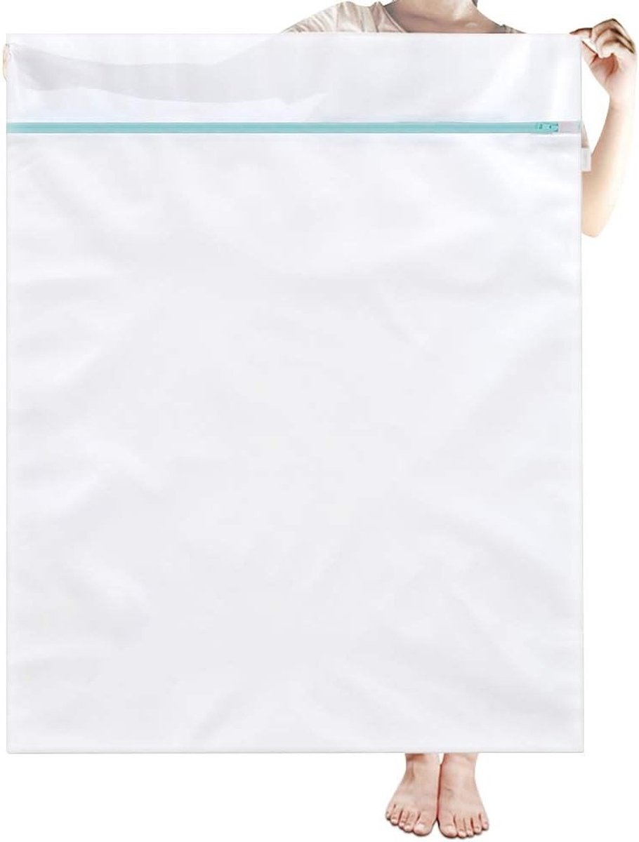 Grote Waszakken van Mesh 90 x 110 cm met Rits voor Kleding, Beddengoed en Reizen - Ideaal voor Wasmachine en Organisatie van Vuile Kleding