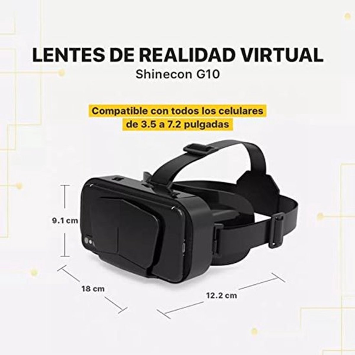 3D VR Virtual Reality Headset, Hoofdmontage VR Bril voor Videospellen op Mobiele Telefoons, Universele Zachte Comfortabele VR Bril Viewer voor OS Android 360 Graden